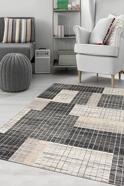 G&C HOME Geometrik Desen Dijital Baskı Yıkanabilir Kaymaz Taban Salon Mutfak ...