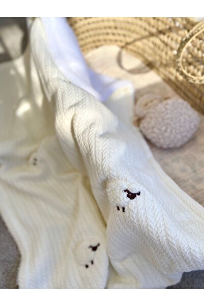 Magical Moly Koyun Desenli Pamuk Triko Wellsoft Bebek Batteniyesi & Uyku Arka...