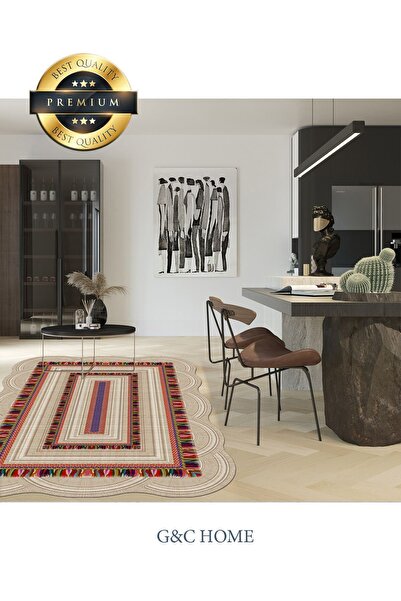 G&C HOME ETNİK KOLLEKSİYONU dijital baskılı yıkanabilir salon mutfak koridor ...
