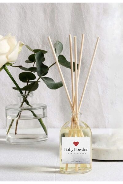 LALEZEN HOME Bebek Pudrası Bambu Çubuklu Oda Kokusu Baby Powder Reed Diffuser 50ml