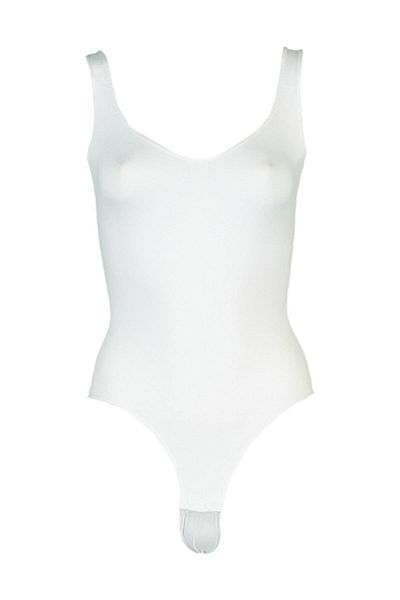 Momslab Strappy Taktel Seamless Snap Corset Body Undershirt White
