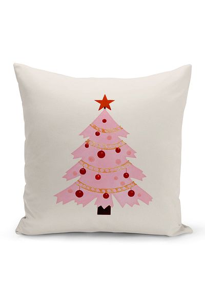Bertille Home New Year Series Double Sided Digital Printed Throw Pillow Case (Christmas Christmas Cushion Cover)