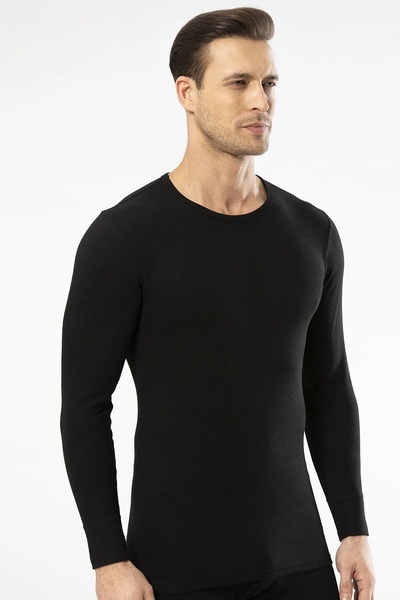 Cacharel Men's Thermal Underwear - 2 Pieces, Lycra, Crew Neck, Long Sleeve