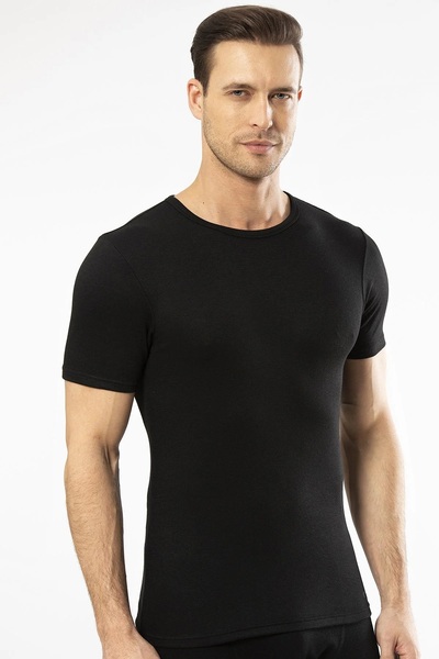 Cacharel 2 Pieces Lycra Short Sleeve Thermal Men's T-shirt with Bicycle Collar