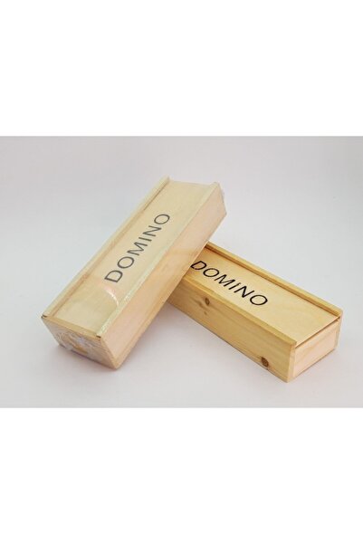 Trendyıldızı مجموعة لعب دومينو ستون مع صندوق تخزين خشبي