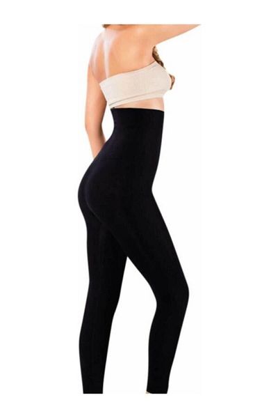 Momslab Women's Black Maternity Tights Corset