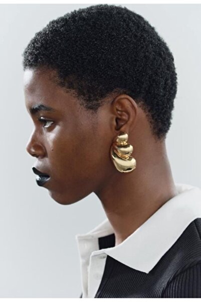 Vi store Çelik Büyük Damla Küpe