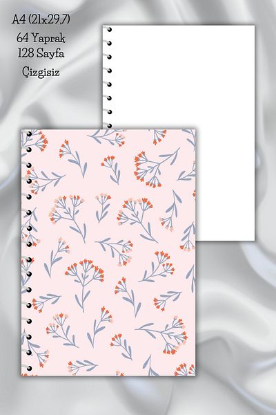 daily notebook دفتر ملاحظات مدرسي غير مبطن مقاس A4 - 64 ورقة (21x29,7 سم)