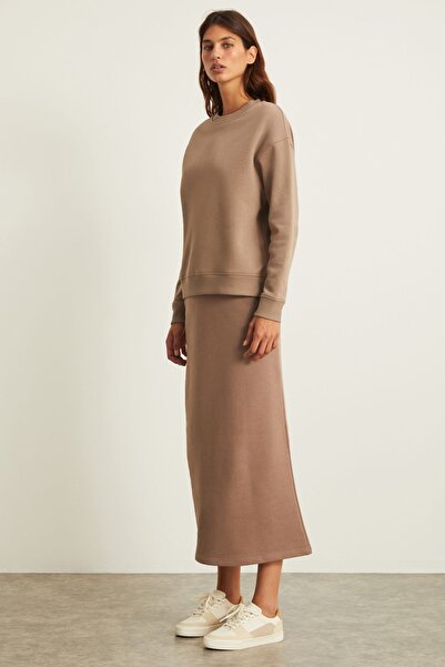 GRIMELANGE Γυναικείο φούτερ με λαιμόκοψη με 3 κλωστές από οργανικό βαμβάκι AKSELI