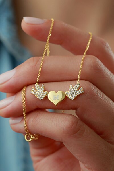 Silvano Jewelry 925 Ayar Gümüş Kanatlı Harf Kolye