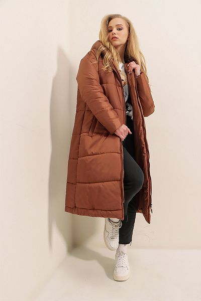 Bigdart 5120 Dlouhá bunda s kapucí - Tan