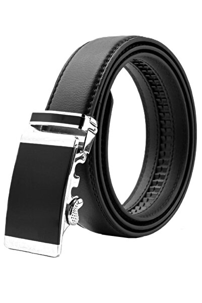 derikem حزام رجالي من الجلد الصناعي بحلقة وحزام تلقائي للرجال ومشبك قابل للتع...