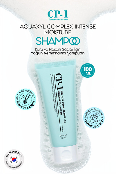 ESTHETIC HOUSE CP-1 Kuru ve Hasarlı Saçlar İçin Yoğun Nemlendirici Şampuan Aquaxyl Complex Intense Shampoo 100ml