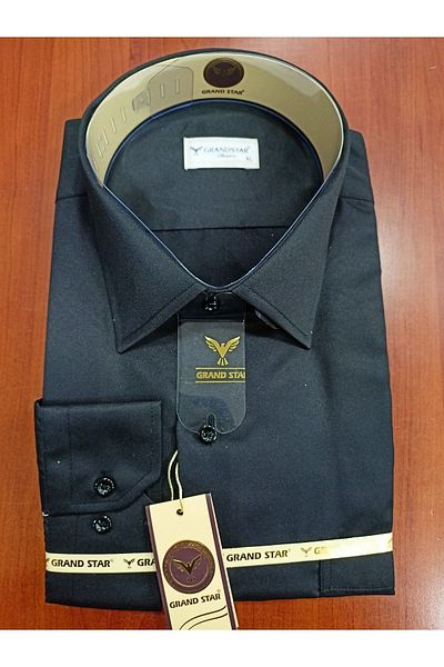 Grand Star Мъжка риза Güncüoğlu с дълъг ръкав и джоб, памучен сатен, класическа