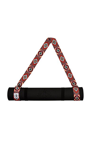 Om Guru Yoga حزام حمل بساط اليوجا، حزام يوجا بنمط عرقي أحمر