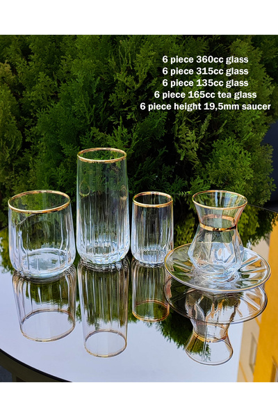 SEÇKİNEV 30 parça Yaldızlı Paşabahçe Nova Hanedan Set