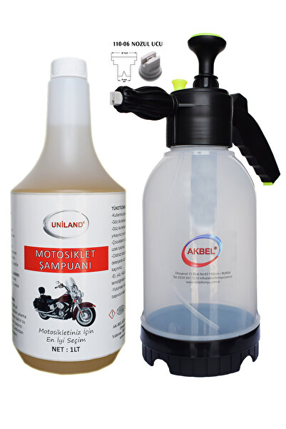 akbel KÖPÜK YAPAN BASINÇLI POMPA 2 LT+MOTOSİKLET ŞAMPUANI 1 LT