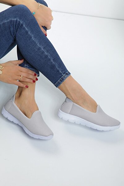 expres moda Pantofi de damă, culoare gri gheață, talpă elastică din Faylon, p...