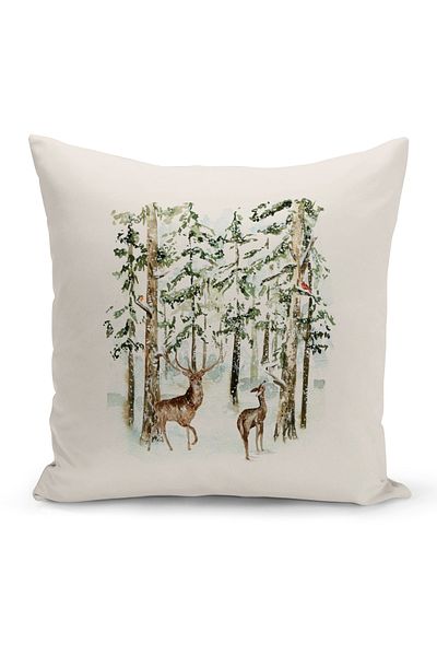 Bertille Home New Year Series Double Sided Digital Printed Throw Pillow Case (Christmas Christmas Cushion Cover)