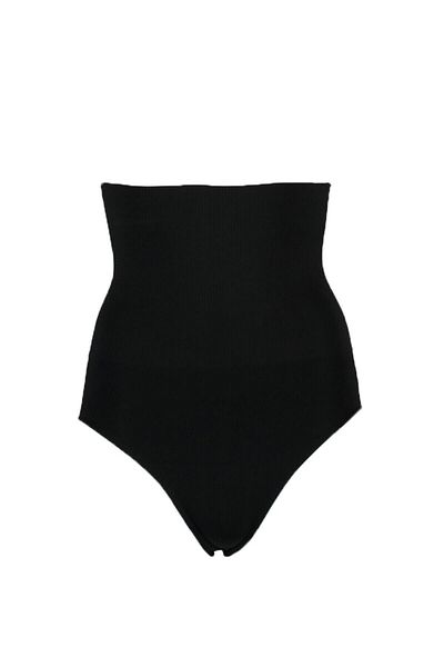 Momslab Women's Long Belly Gathering Panties Corset Black 2465