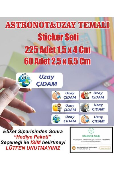 Aysprint Etichetă școlară cu tematică SPAȚIU și ASTRONAUT - Geantă pentru cai...