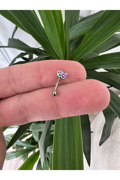 Karınca Piercing Rainbow Color Theater Mask Forward Helix Rook Ear Eyebrow Piercing Surgical Steel