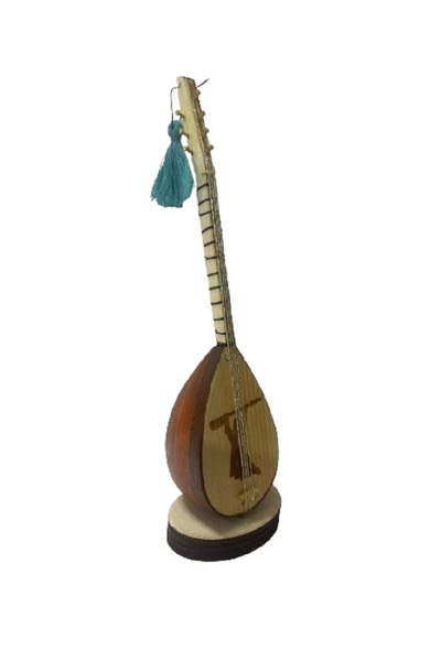 bademüzik Minyatür Bağlama Saz Masa Üstü Enstrüman Pirsultan Görselli