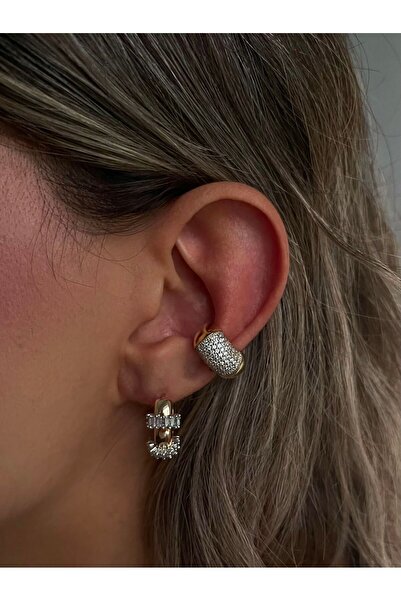 ZWEIG 925 Ayar Gümüş Taşlı Serenay Earcuff