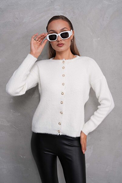 LOISY KADIN İNCİ DÜĞMELİ TRİKO HIRKA