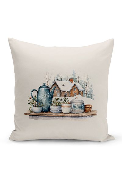 Bertille Home New Year Series Double Sided Digital Printed Throw Pillow Case (Christmas Christmas Cushion Cover)