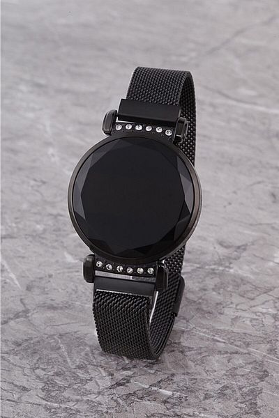 Leerybee Special Boxed Touch Screen Magnet Black Color Stone Women's Watch Girl Arkadasa Gift Lover