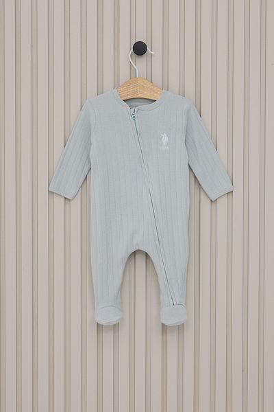 U.S. Polo Assn. U.S. Polo Assn بذلة أطفال باللون الأخضر المائي - بأكمام طويلة