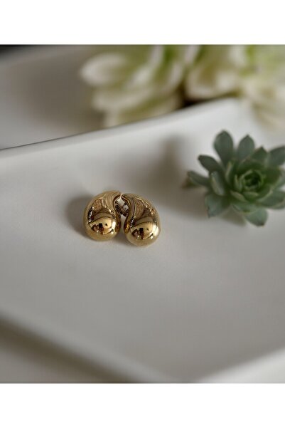 STAİNLES sarı Renk Göz Yaşı Bottega Küpe Kadın Damla Küpe Vip Küpe elegant deneme ürün