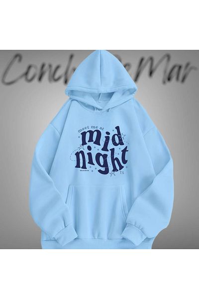 Vordevia Hanorac oversize cu imprimeu Midnight