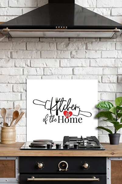 Decovetro Ocak Arkası Koruyucu Kitchen Home Desenli 60x40cm