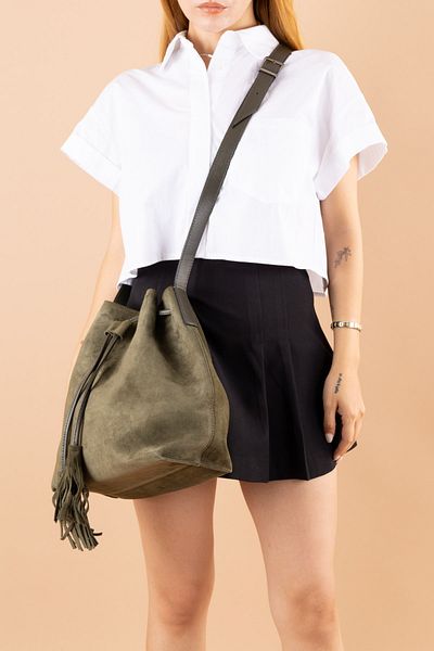 Getcho Bender Women's Genuine Suede Leather Crossbody Bag