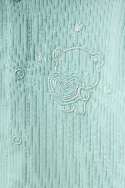 Bebitof 5-piece Heart Pattern Newborn Baby Bodysuit Set - 100% Cotton