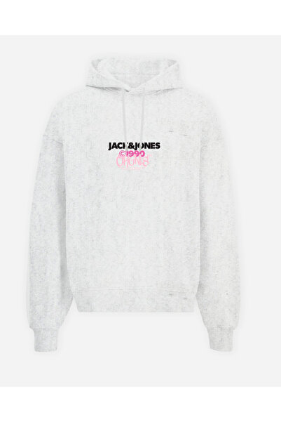 Jack & Jones Μελανζ με τύπωμα Φούτερ με κουκούλα