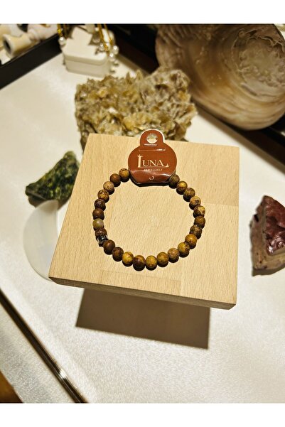 Luna سوار للجنسين من حجر العقيق التبتي الطبيعي