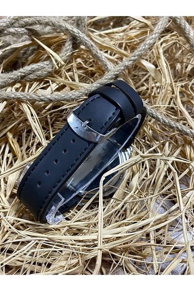 Leerybee Men's Sports Wristwatch - Steel Case, Leather Cord, Gift Black Special Box