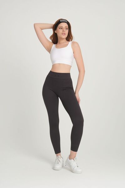 gymhams Καπνιστό κολάν με κορδόνι και έξτρα Push Up χωρίς ραφή ψηλόμεσο κολάν