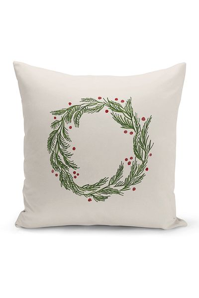 Bertille Home New Year Series Double Sided Digital Printed Throw Pillow Case (Christmas Christmas Cushion Cover)