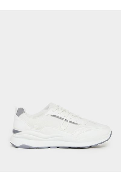 Styli Panelled Cleated Heel Sneakers