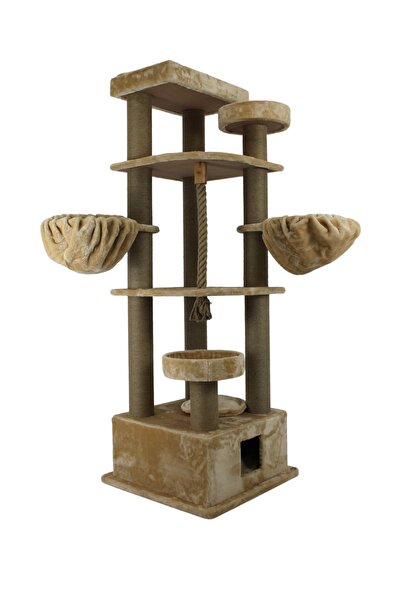 LOTUS FURNITURE PET SERIES LİZBON TIRMALAMALI KEDİ EVİ
