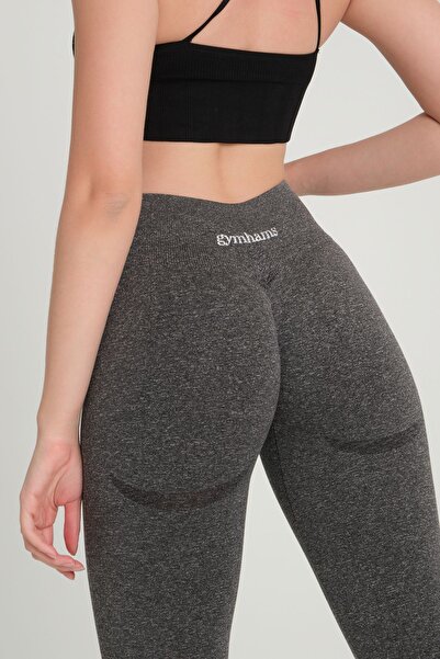 gymhams Gri Gymhams Kalçası Büzgülü Kalça Şekillendirici Push Up Spor Tayt