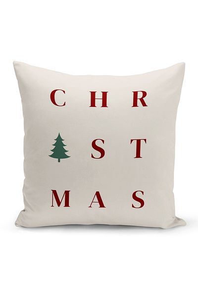 Bertille Home New Year Series Double Sided Digital Printed Throw Pillow Case (Christmas Christmas Cushion Cover)
