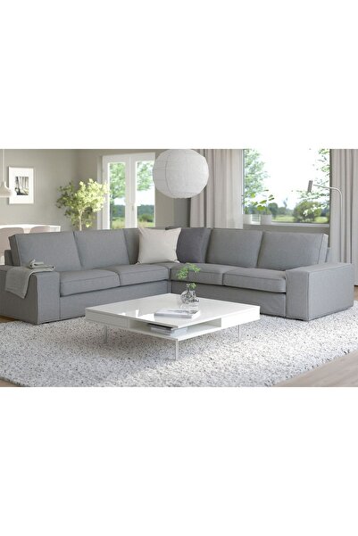 ERİZA KUANZA TAM KÖŞE KOLTUK, GRİ, KETEN 122 KUMAŞ (280x280cm)