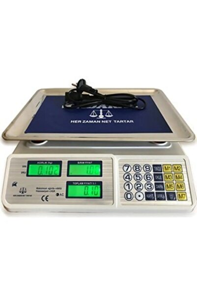 kar-bul Market Pazarcı Ve Kasap Terazisi 40 Kg Kapasiteli Elektronik Dijital ...