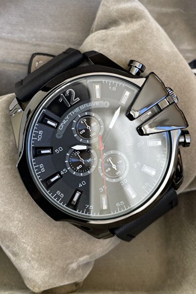 Leerybee Diesel Model Leather Cord Men's Watch Special Gift Boxed Evening Dress for Boyfriend Gift for Lover