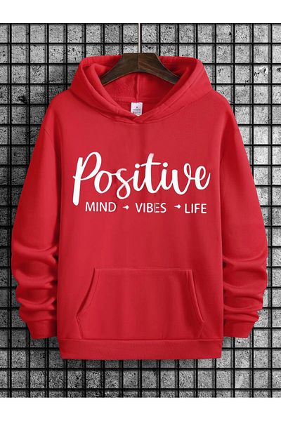 Medinenur Hooded Positive Printed Sweatshirt